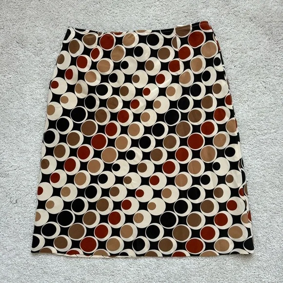 Banana Republic New Pencil 100% Silk Skirt in Black, Brown, Cream Sz 6 - Picture 2 of 7